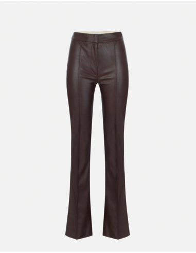 Elisabetta Franchi pantalon ajusté effet cuir avec nervures