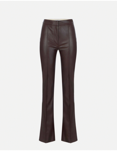 Elisabetta Franchi fitted leather-effect trousers