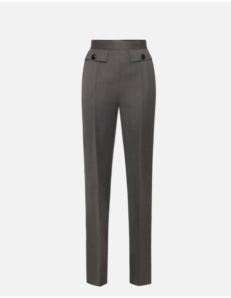 Elisabetta Franchi pantalon en laine froide femme
