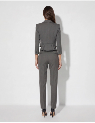 ELISABETTA FRANCHI Cool Wool Grey Trousers - PA216