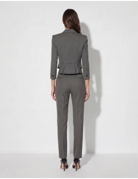ELISABETTA FRANCHI Cool Wool Grey Trousers - PA216