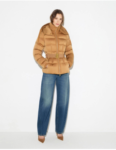 Elisabetta Franchi anorak en tissu voile avec ceinture bijou 2