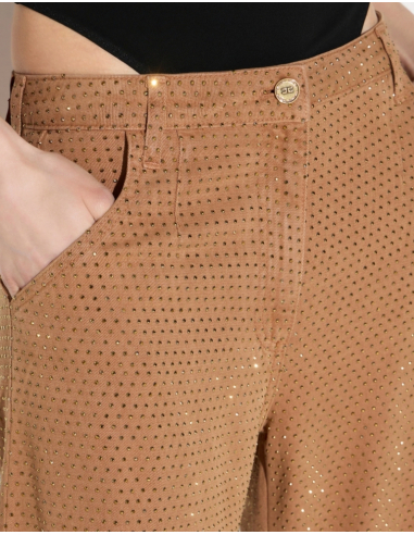 Elisabetta Franchi jean denim jambe ballon femme