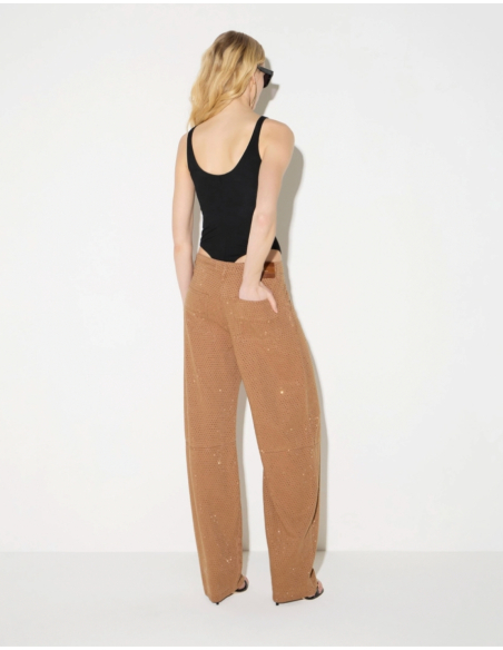 Elisabetta Franchi regular-waist balloon jeans with crystals