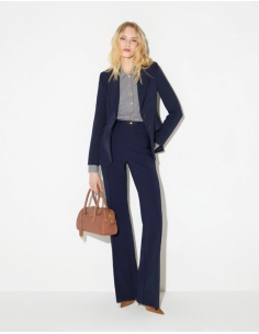 Elisabetta Franchi pantalon palazzo en double crêpe stretch 2
