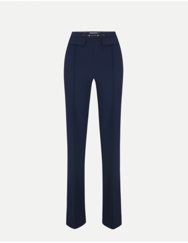 Elisabetta Franchi stretch double crepe palazzo trousers