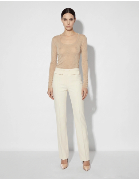 Elisabetta Franchi pantalon palazzo beurre femme