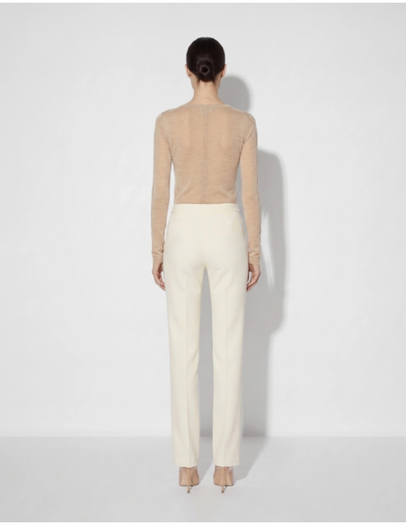 Elisabetta Franchi pantalon ajusté jambe palazzo