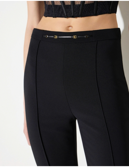 Elisabetta Franchi Essential stretch crepe trousers