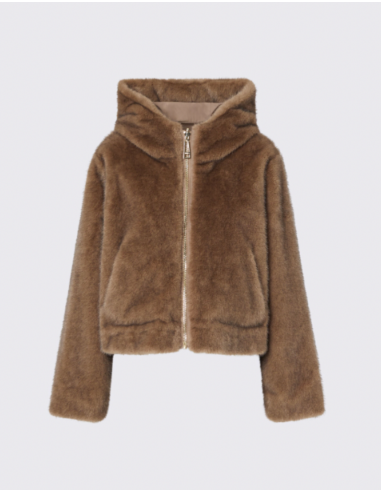 Liu Jo reversible teddy jacket beige women