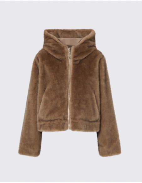 Liu Jo reversible teddy jacket beige women