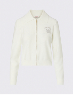 LIU JO White Sequin Cardigan - TF6043