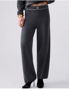 Liu Jo knit trousers with contrast stitching 2