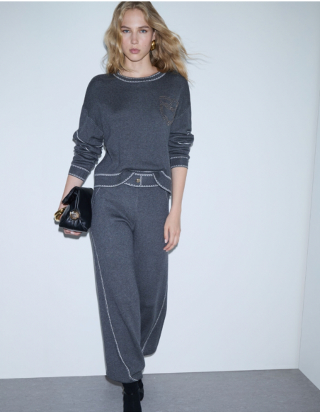 Liu Jo grey trousers with LJ logo