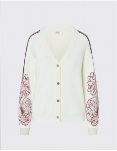 LIU JO White Embroidered Cardigan - TF6093