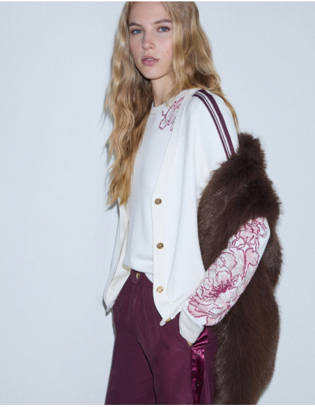 LIU JO White Embroidered Cardigan - TF6093