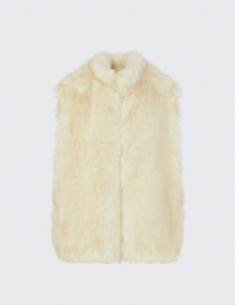 Liu Jo faux fur vest with belt