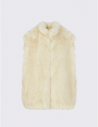 Liu Jo gilet en fausse fourrure avec ceinture
