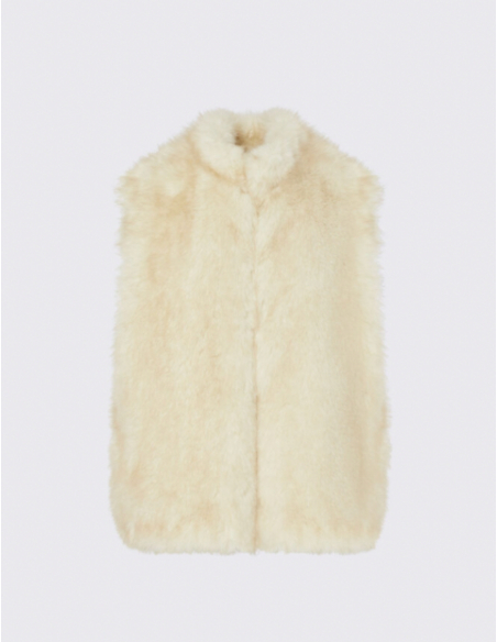 Liu Jo faux fur vest with belt