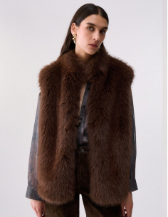 Liu Jo gilet en fausse fourrure avec ceinture 2