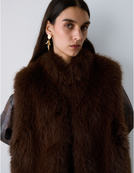Liu Jo gilet doux effet fourrure luxe