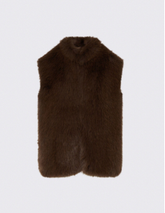 Liu Jo gilet en fausse fourrure avec ceinture