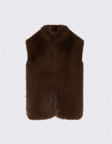 Liu Jo gilet en fausse fourrure avec ceinture
