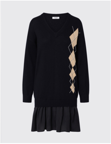 Liu Jo robe courte en maille Argyle