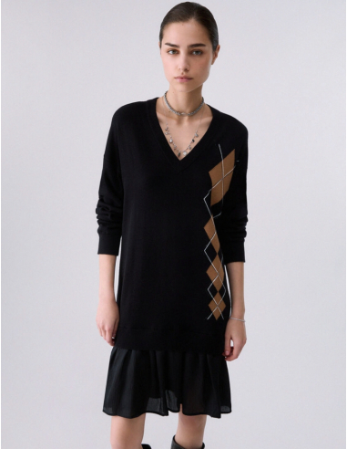 Liu Jo robe noire en maille mélangée