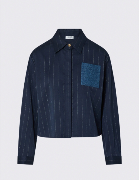 Liu Jo chemise rayée avec poche en denim
