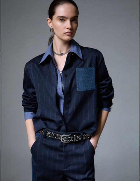 Liu Jo chemise femme bleu à rayures