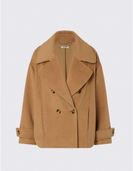Liu Jo manteau court en laine camel