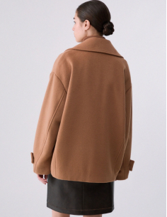 Liu Jo manteau court en laine camel 2
