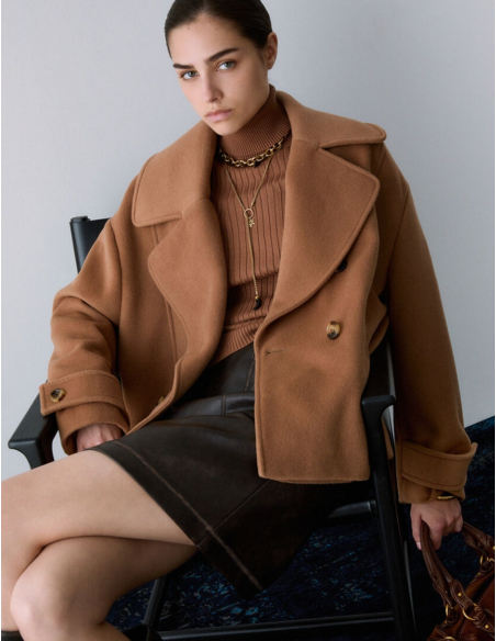 Manteau LIU JO en Laine Camel - WF6243