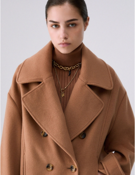 Manteau LIU JO en Laine Camel - WF6243