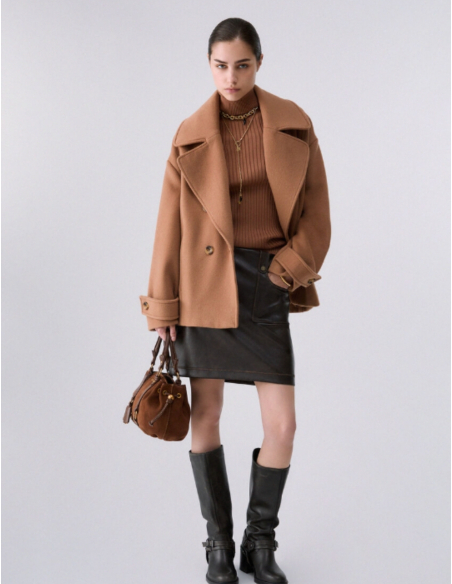 Manteau LIU JO en Laine Camel - WF6243