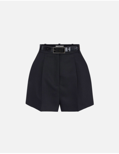 Elisabetta Franchi short en laine avec ceinture
