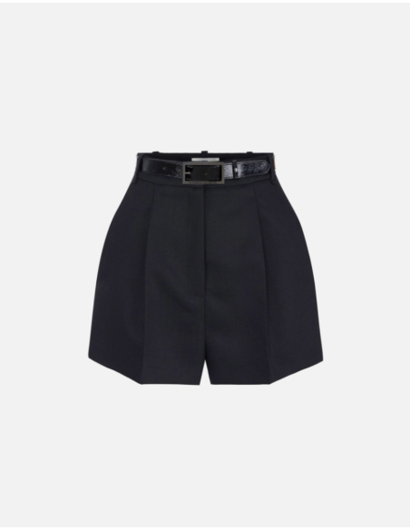 Elisabetta Franchi short en laine avec ceinture