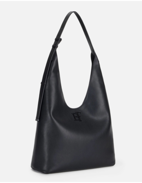 Elisabetta Franchi black hobo bag with logo