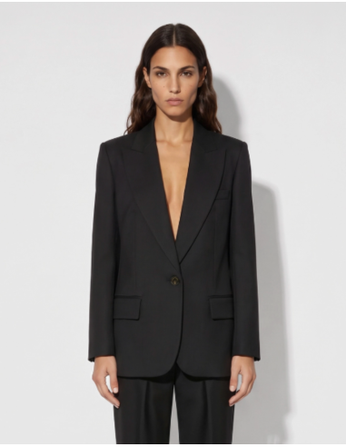Elisabetta Franchi veste noire en laine vierge