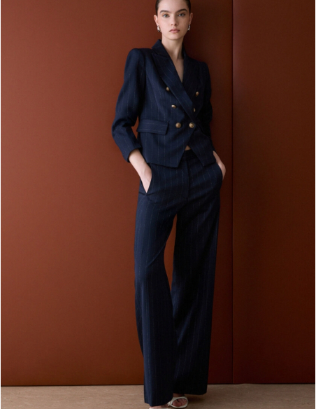 Liu Jo pantalon à rayures coupe droite