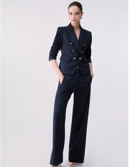 Liu Jo pantalon bleu coupe droite femme