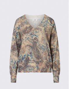 Liu Jo printed V-neck sweater women