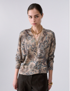 Liu Jo maille avec col V imprimée femme 2