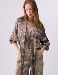 Liu Jo printed satin blouse women 2
