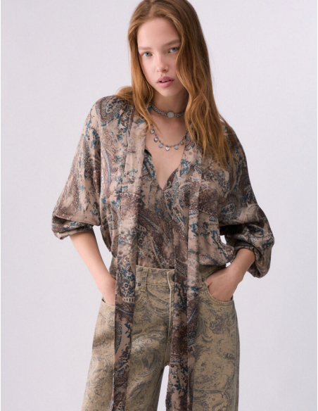 Liu Jo paisley print satin blouse