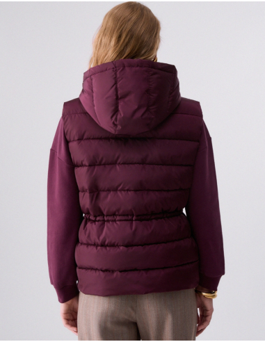 Liu Jo aubergine vest with adjustable hood