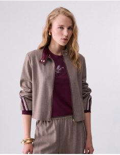 Liu Jo beige jacket with bicolor tape 2