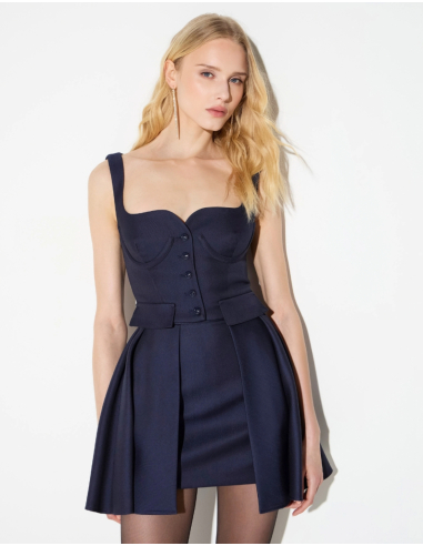 Elisabetta Franchi black bustier-style top