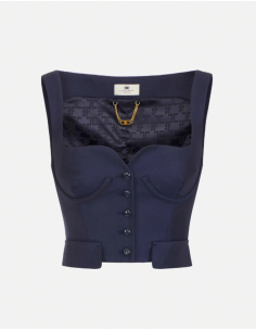 Elisabetta Franchi fitted cold wool top